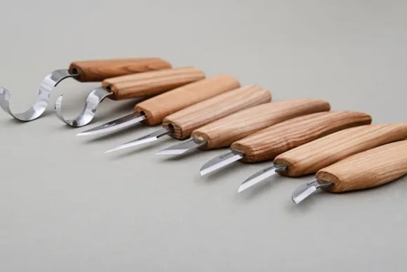 BeaverCraft Schnitzmesser 8er Set mit Etui