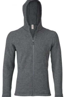 Engel Jacke mit Kapuze Merino Wollfleece