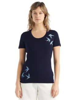 Icebreaker Tech Lite II SS Scoop Tee Swarming Shapes Women