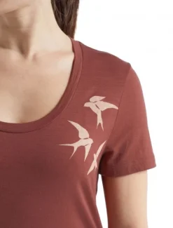 Icebreaker Tech Lite II SS Scoop Tee Swarming Shapes Women