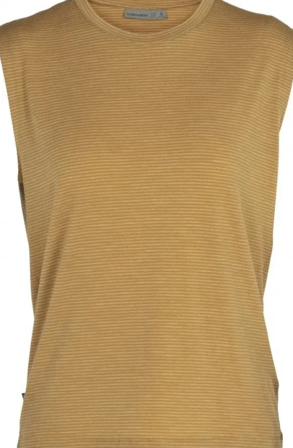Icebreaker Utility Explore Sleeveless Crewe Stripe Women