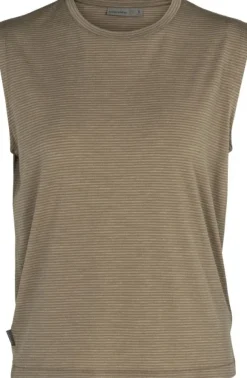 Icebreaker Utility Explore Sleeveless Crewe Stripe Women