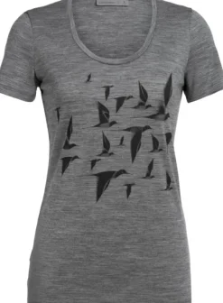 Icebreaker Women Tech Lite SS Scoop Flora and Fauna