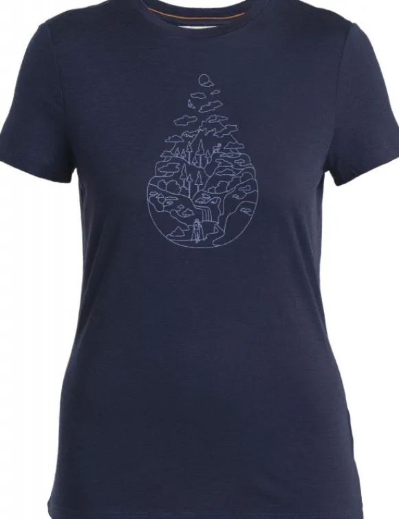 Icebreaker Womens Tech Lite III SS Tee Hike Path