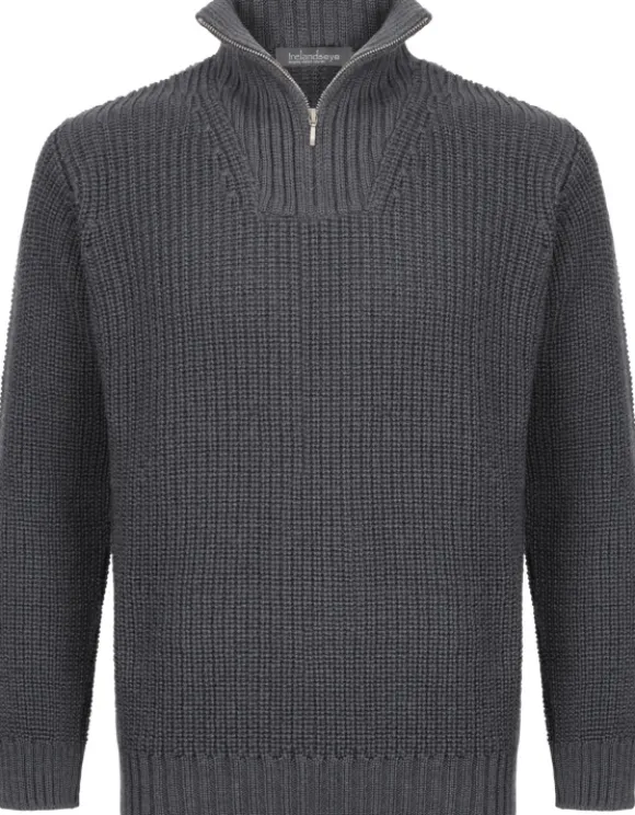 IrelandsEye Reefer Ribbed Zip Neck Sweater Men
