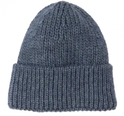Leuchtfeuer Strickmütze mit Umschlag mit Alpaka Uni