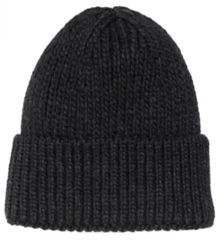 Leuchtfeuer Strickmütze mit Umschlag mit Alpaka Uni