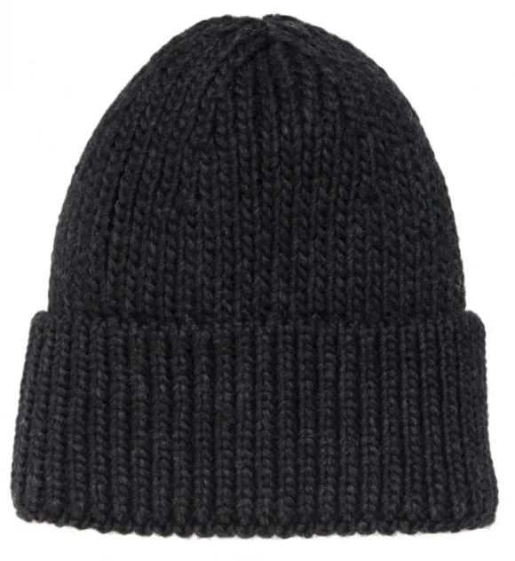 Leuchtfeuer Strickmütze mit Umschlag mit Alpaka Uni