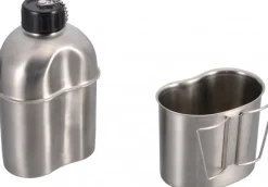 Origin Outdoors Edelstahl Feldflasche, mit Becher